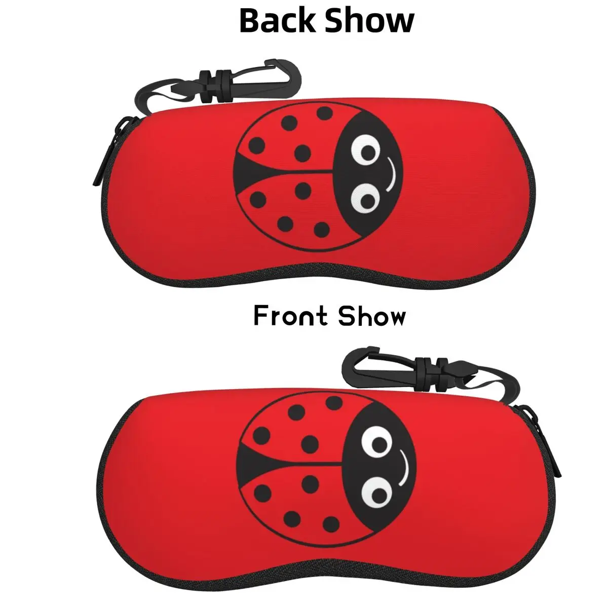 

Ladybug Girl Shell Glasses Case Protector Sunglasses Box Women Men Soft Eyeglasses Bag Pouch