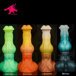 Nothosuar FAXI Fantasy Sex Toys iig Dog Knot Dildo Canine Penis Butt Plug For Men and Women Anal Trainner Fisting Game Sex Shop