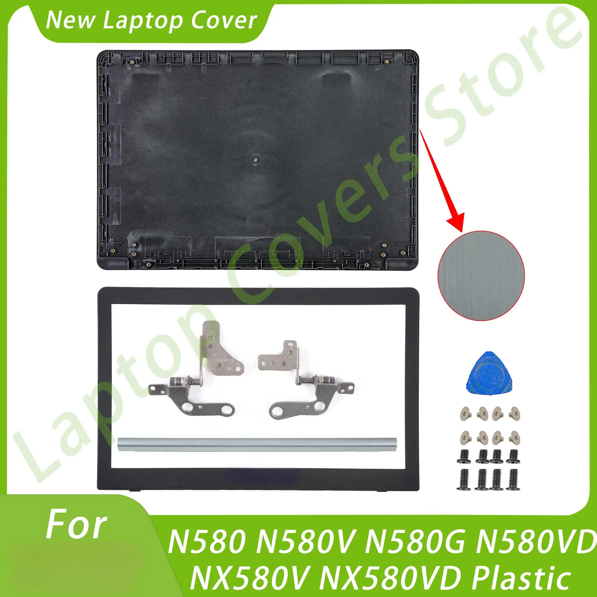 capa traseira top case para vivobook notebook parts lcd de plastico dobradica substituicao n580 n580v n580g n580vd nx580vd nx580vd 01