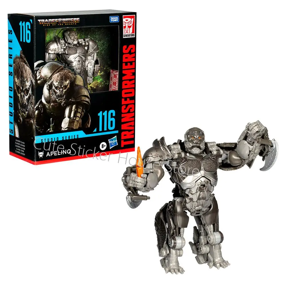 Oryginalne figurki Transformers Rise of The Beasts Apelinq Ape Robot z serii Hasbro Studio Series SS118 Leader Class, dostępne od ręki.