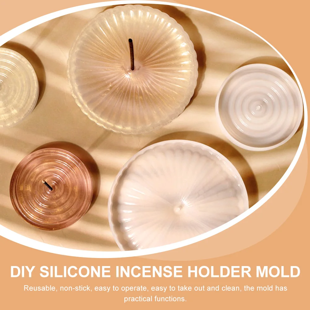 

2 Pcs Aromatherapy Plate Mold Tray Epoxy Resin Molds Silicone Casting Mould for DIY Round Crafts Silica Gel Handicraft