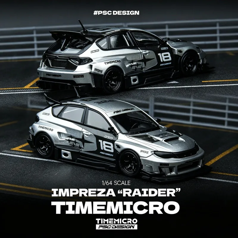 TimeMicro&PSC-TM 1/64 Subaru Impreza Silvery Diecast Car Model Alloy Simulation Collection Toy Gift For Boys#peetyeee