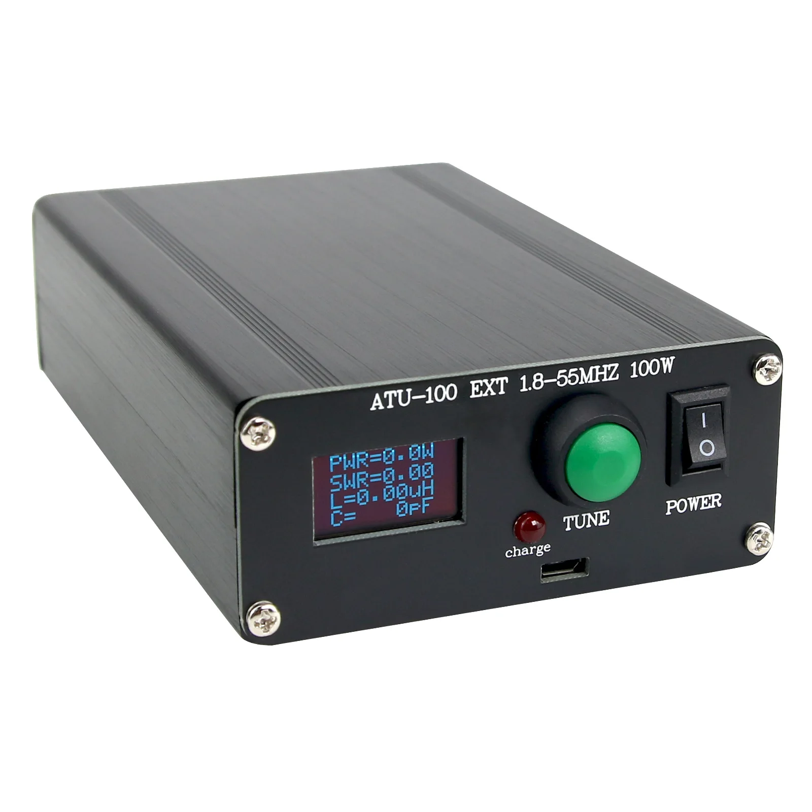 ATU-100 Automatic Antenna Tuner OLED Display 1.8-50MHz 3.2 Firmware Programmed Open Source Shortwave