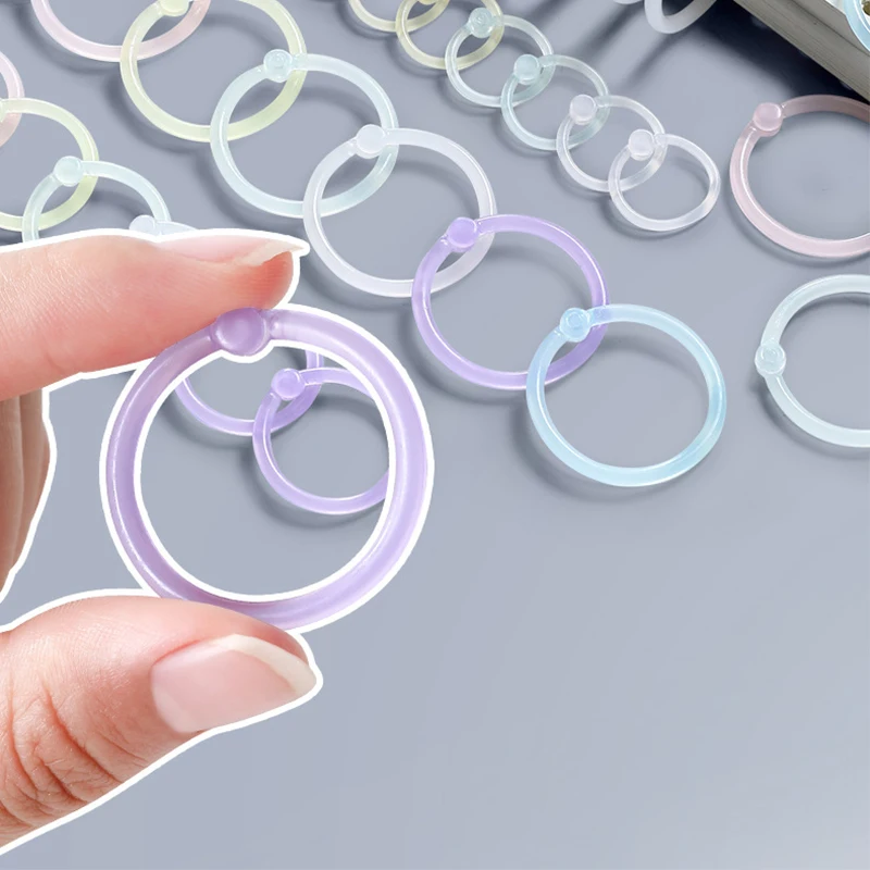 /32pcs Kunststoff Ring binder/25mm DIY Alben Kreis Ring Öffnung Lose blatt Buch Reifen Tagebuch Büro Binde zubehör