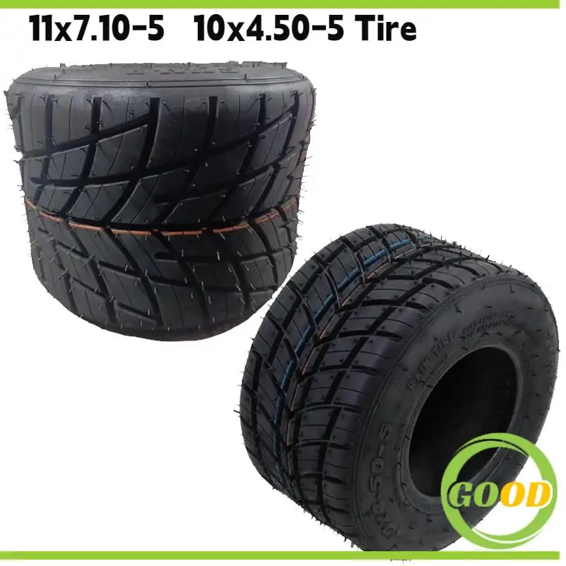 

5" Go-kart Front 10x4.50-5 rear 11x7.10-5 rain tire vacuum tires for drift kart