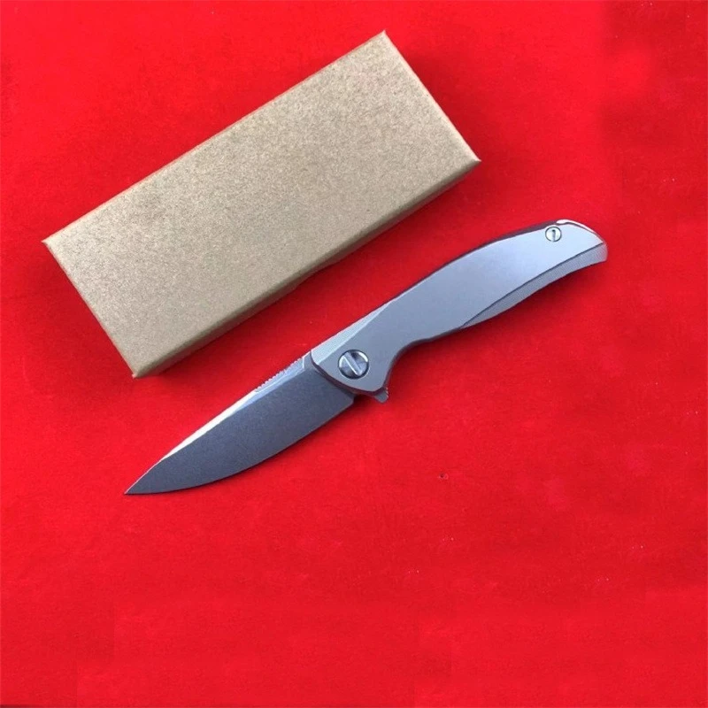 Shirogorov الكم 4th سبائك التيتانيوم الراقية جمع سكين للفرد M390 شفرة المحمولة سكين للفرد EDC أداة