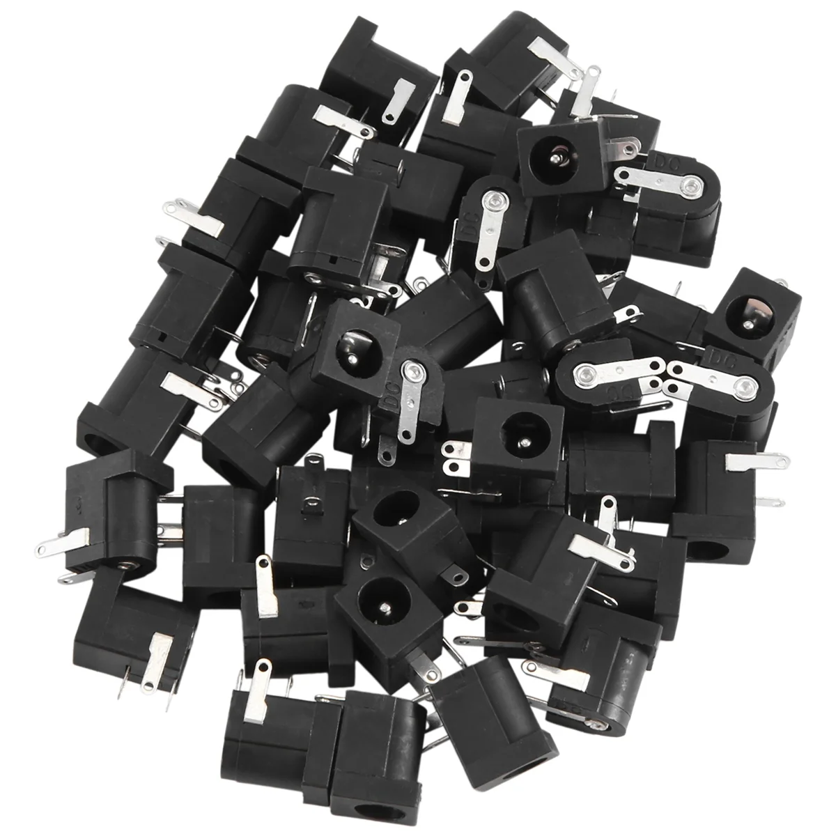 45 Pcs DC Power Jack Socket 2.1mm x 5.5mm Barrel-Type PCB Mount DC-005