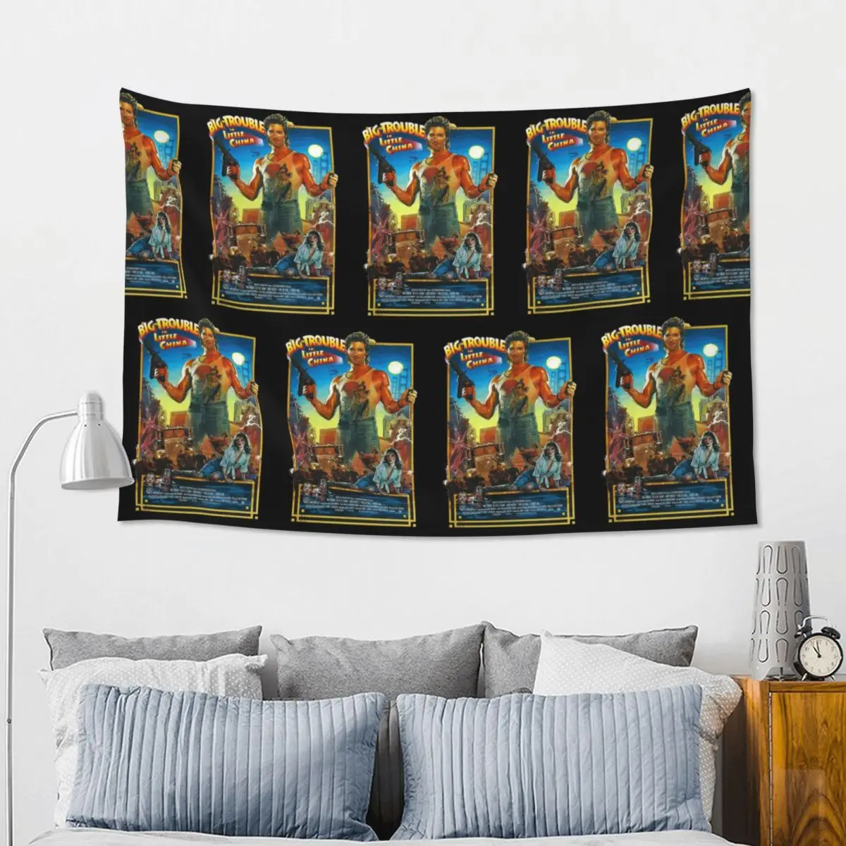 Big Trouble In Little China Tapestry Hippie Wall Hanging Aesthetic Home Decoration Tapestries for Living Room Bedroom Dorm Room