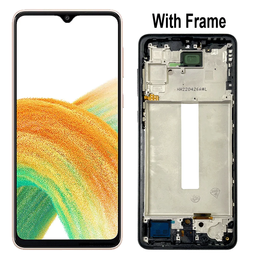 Super AMOLED For Samsung  A33 5G LCD Display With Frame Touch Screen Digitizer For samsung A336 LCD A336B A336U A336E