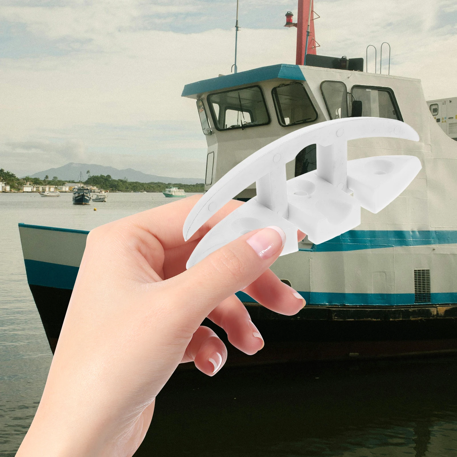 

1 Set Nylon Boat Dock Mooring Cleat For Yacht Kayak Canoe Durable Rope Clam Cleat Replacement High Impact Deck