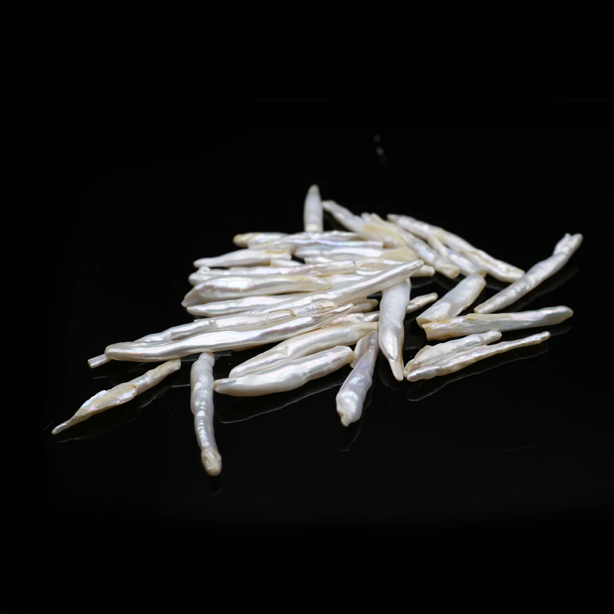 2PCS Long Baroque Jewelry Making Natural Freshwater Pearl Pendant DIY Necklace Earrings Accessories Gift 6x30mm