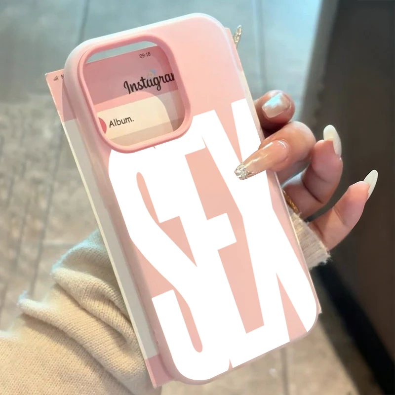 Stylowe etui na telefon z angielskim napisem i nadrukiem seksualnym na iPhone 17 Pro 16 15 14 13 12 11 Pro Max XS XR X 7 8 Plus, odporne na wstrząsy, 2 w 1