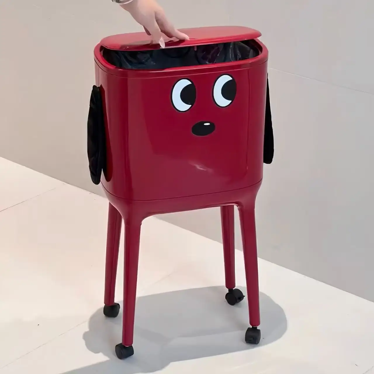 

Kitchen High-legged Tra Can No-bend Thi Large Capaci Easy-moving Food Waste Buet Sanitary Basket Home Cleaning Tool