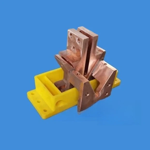 Aluminum Oxidation Equipment High Current Water Cooling Copper Seat Red Copper Brass Cathode Conductive V Seat