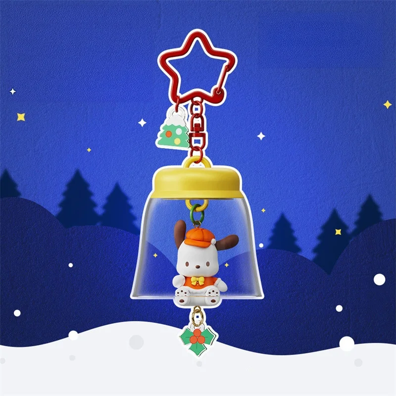 Cartoon HOLLY BOX Sanrio Karakter Verlichte Bel Hangende Ornament Kerstboomdecoratie Tas Hanger