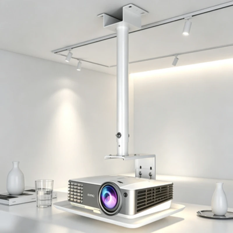 Universal Projector Ceiling Mount Tray Office Projection Holder Adjustable Overhead Support Rack Multi-function Storage Shelf