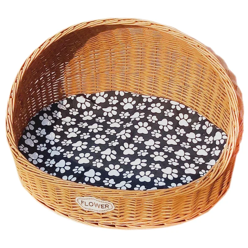 Vine-woven dog nest cat nest detachable bath Teddy Bomi medium and small dog-woven pet niversal throughout