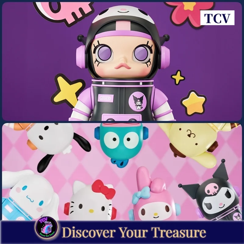 

Tcv Popmart Mega Space Molly 400% персонажи Sanrio, фигурки слепых коробок, большая кукла, модная игра, милая загадочная коробка, подарок на день рождения для девочки