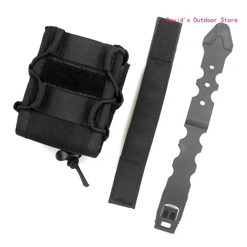 Portable Handcuff Holder With Clip Strap Polices Shackles Open Top Handcuff Holder Belt Loop Pocket Accessories X3UA