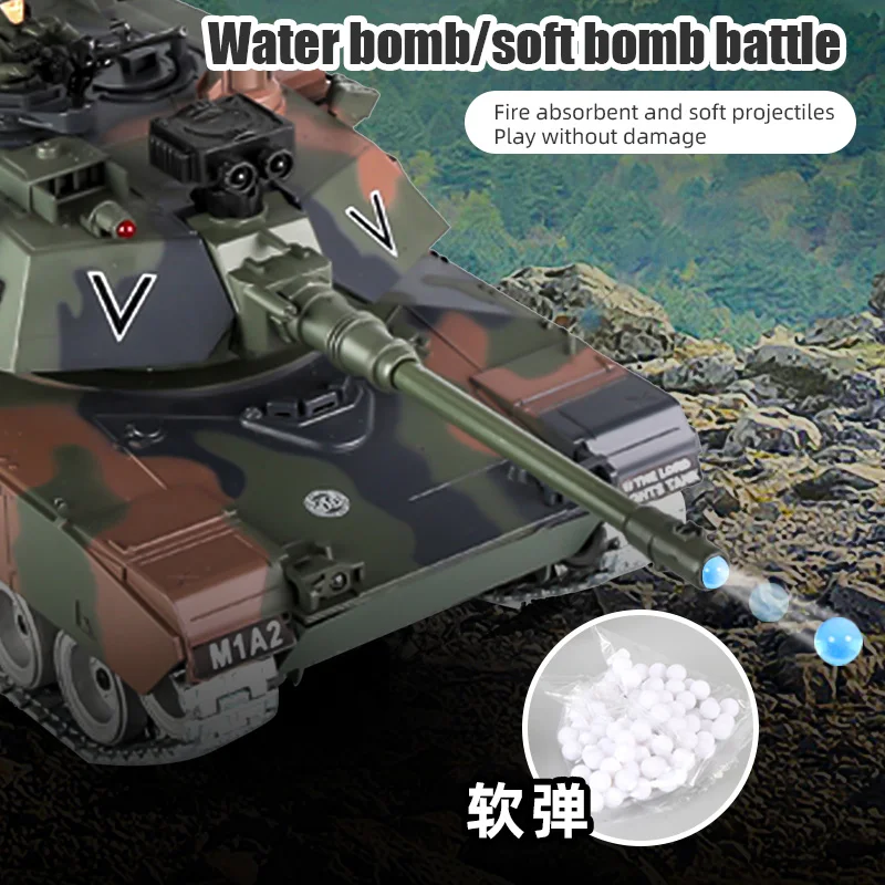 1/18 Big Rc Tank Remote Control War Tanks with Shooting Radio Controlled Car Military Truck Model for Boys Children Kids Gifts