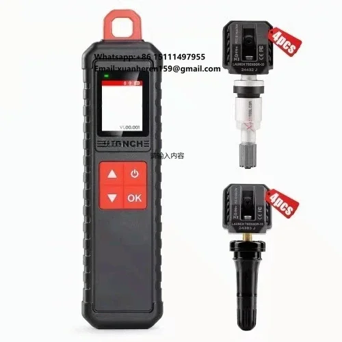 

[4pcs Metal Sensor ] LANCH LTR-05 R LTR-V Sensor 315MHz & 433MHz + Lanch X-431 I-TPMS TSGUN TPMS Tire Pressure Detector
