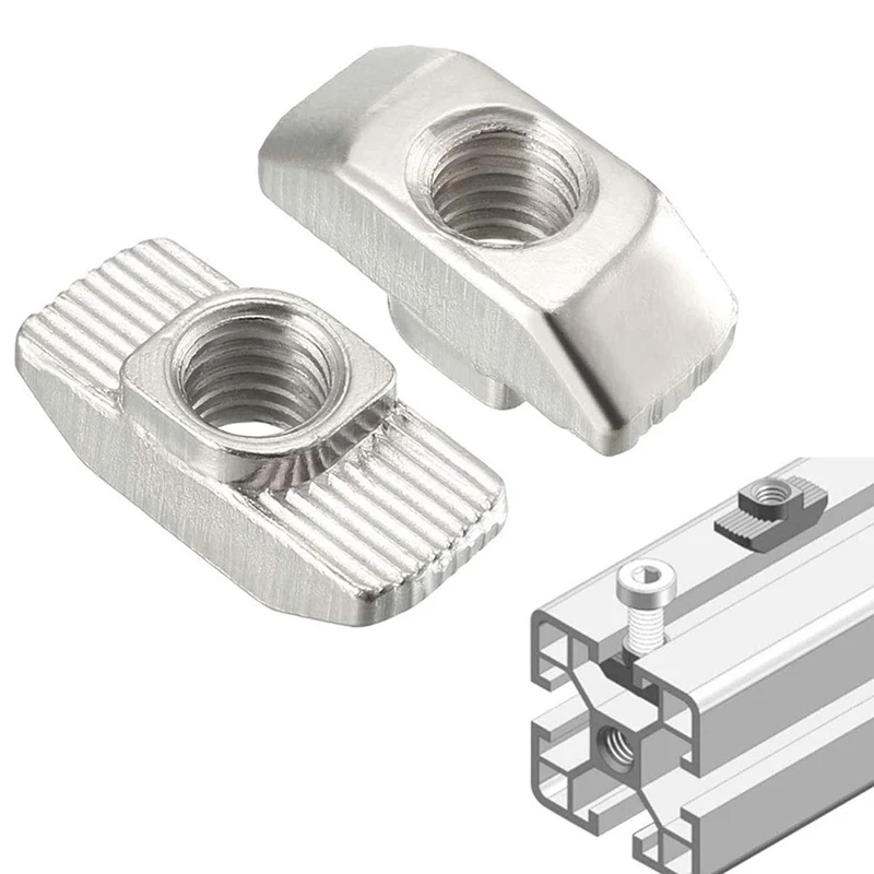 Variedade do conector T-Nuts da cabeça do martelo para o T-entalhe, M8, quente, 20 PCes