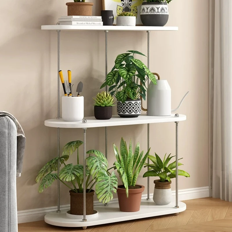 3 Tier Shelf Storage Organizer Shelves Kitchen Plant Stand Wood Support Flower Shelf Indoor Display Rack Living Room Balcony
