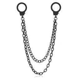 Hip-Hop Personality Handcuffs Metal Pants Chain Dress Decoration Unisex Men's Fashion Accessory