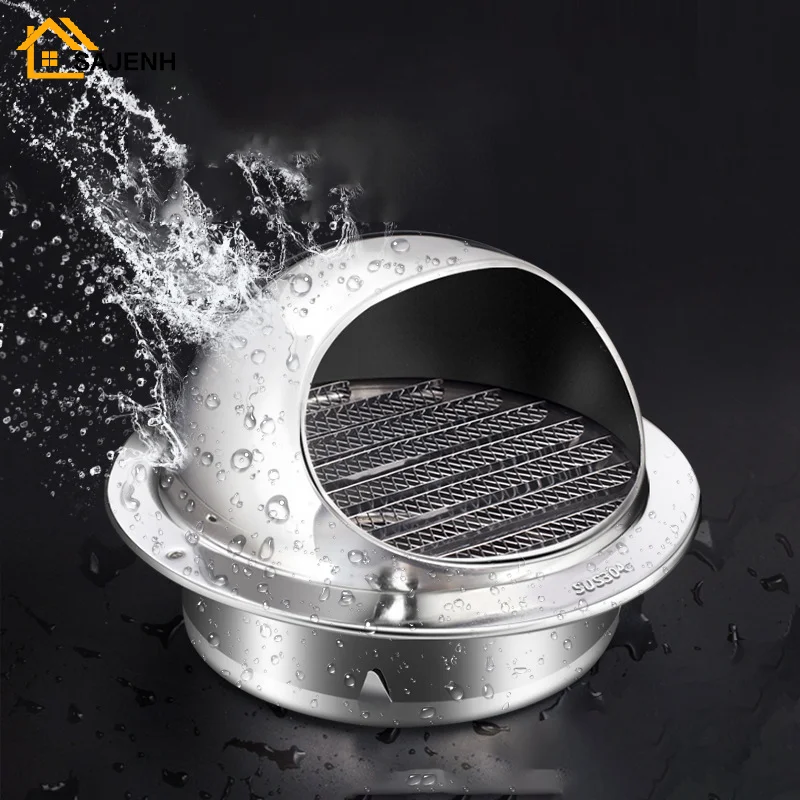 Vent Cover Duct Vent Dryer Exhaust Vent Wall Vent Stainless Steel Round Vent Cover for HVAC System