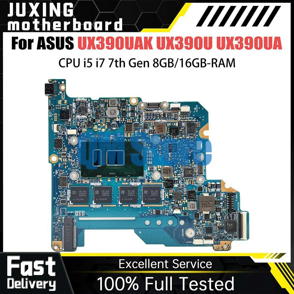 

UX390UAK Laptop Motherboard For ASUS ZenBook UX390U UX390UA UX390UAK Notebook Mainboard with CPU i5 i7 7th Gen 8GB 16GB RAM