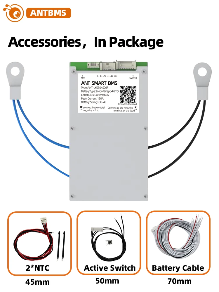 Imagem -06 - Bateria Incorporado Esperta de Bluetooth com Bluetooth Incorporado Ant Bms 3s e 4s Bms 60a 110a 130a 380a 320 a 325a 960 a 12v Li-íon Lifepo4 Lto 18650