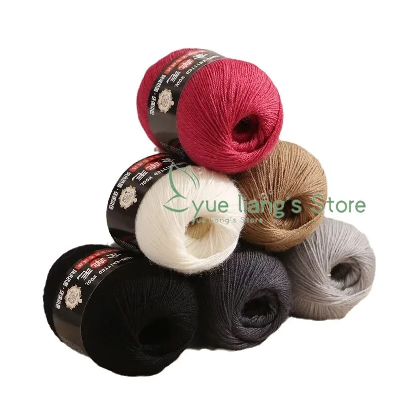 50g/roll 100% Wool Yarn Pure Merino Thread DIY Doll Woven Material For Hand Knitting Soft Scarf Sweater