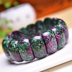 Natural Ruby In Zoisite Bangle Fashion Crystal Quartz Gemstone Jewelry Reiki Healing Fengshui Gift For Women 24X13X8mm