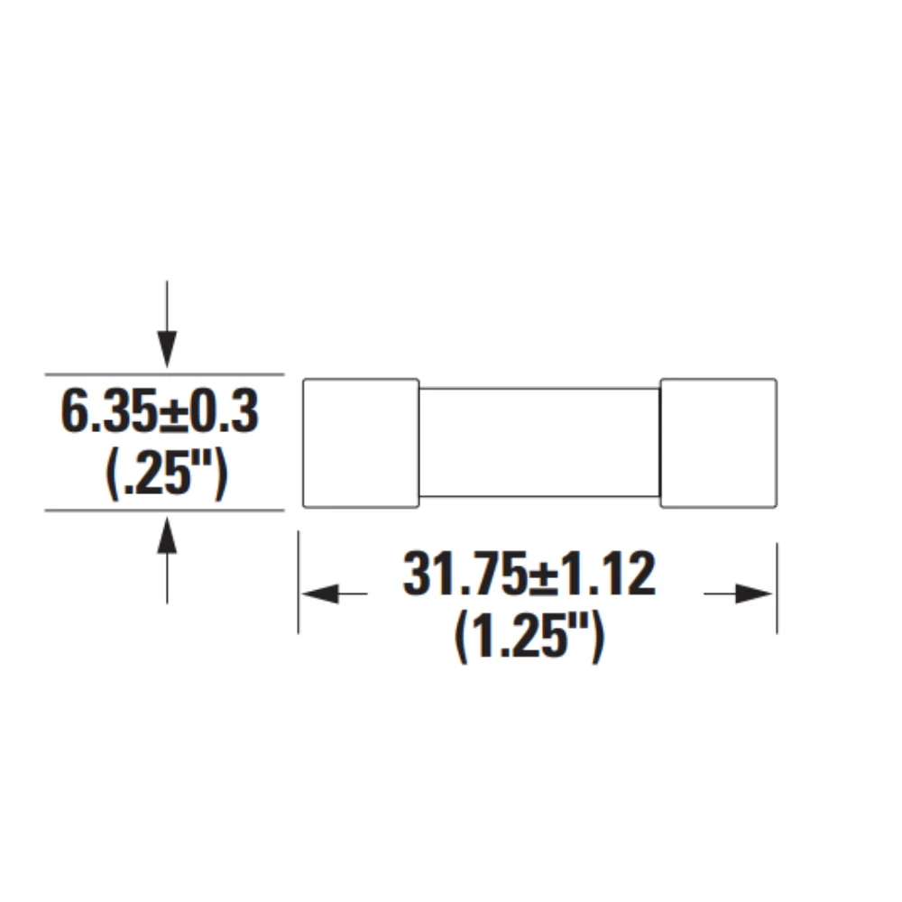 F6.3A 440V جديد وأصلي 6.3x32mm Littelfuse 3AB السيراميك فيوز، 354 سلسلة ضربة سريعة فيوز، 1kA عند 440Vac 35416300029 #2