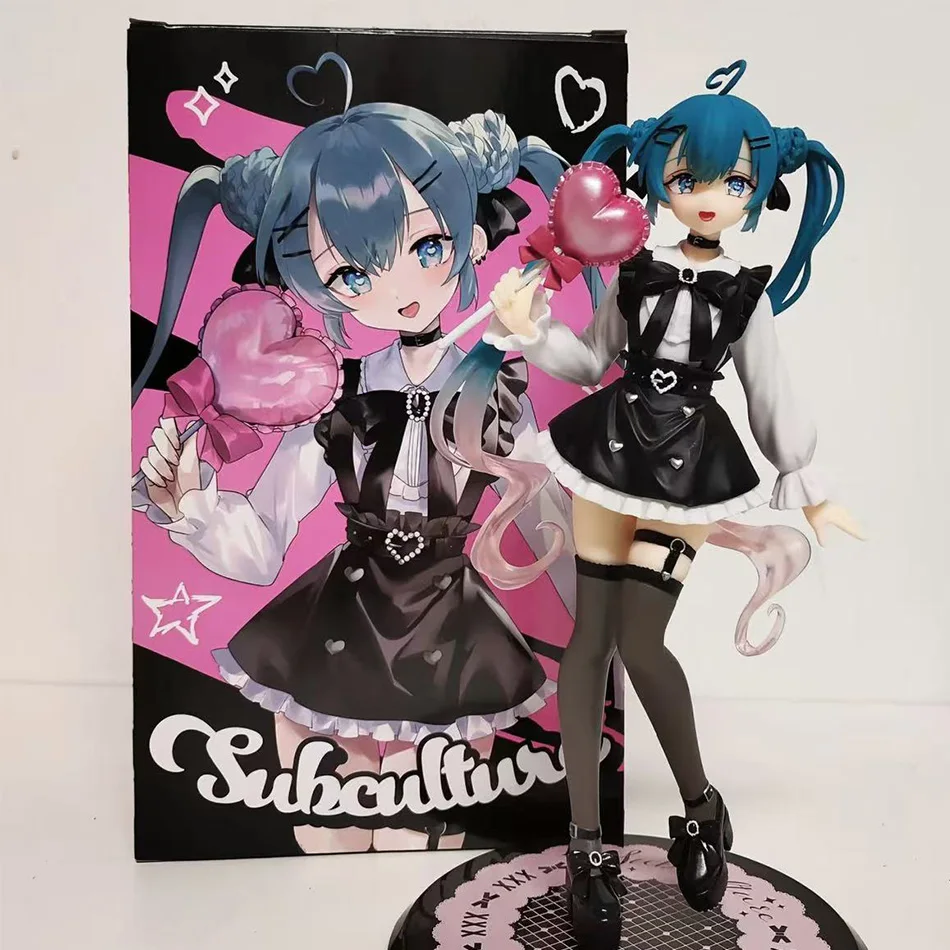 Figura de Hatsune Miku de 19 cm, Figura de Anime de la Subcultura Jirai Kei, Muñeca de PVC Coleccionable, Regalo