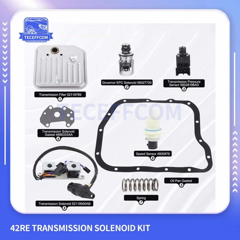 42RE Transmission Solenoid Service Upgrade Kit Fit For Dodge Ram 44RE 46RE 47RE 48RE 4617210 56028196AD 04800879 52118789