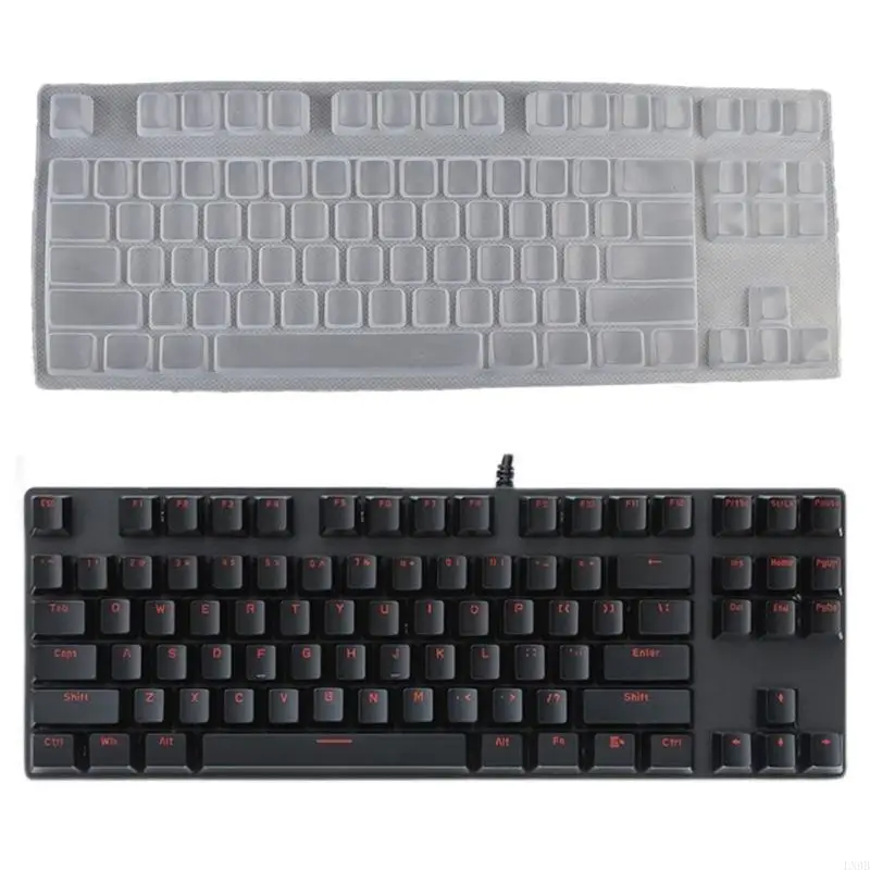 Clear Desktop Computer Keyboards Cover Skin for V500Pro Keyboards, AntiDust Waterproof Keyboards Protectors Skin
