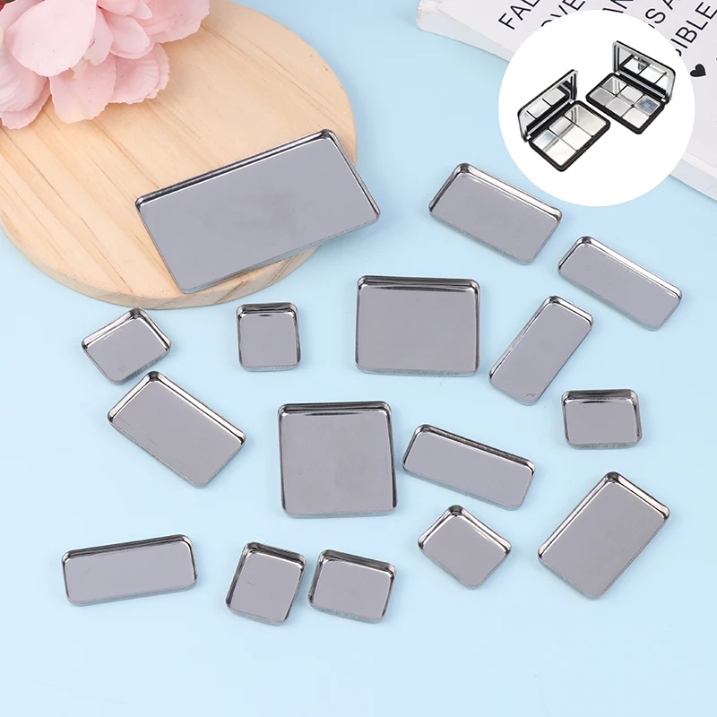 1/2/3/4/6pcs Empty Eyeshadow Tin Pans Makeup Palettes Empty Square Palette Aluminum Cases Pans For Powder