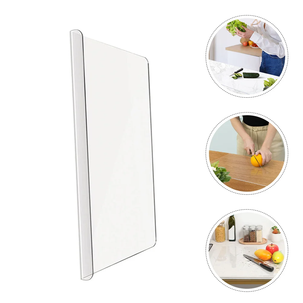 

Clear Acrylic Cutting Board Non-Slip Transparent Kitchen Countertop Protector for Cutting Fruits Vegetables Meats