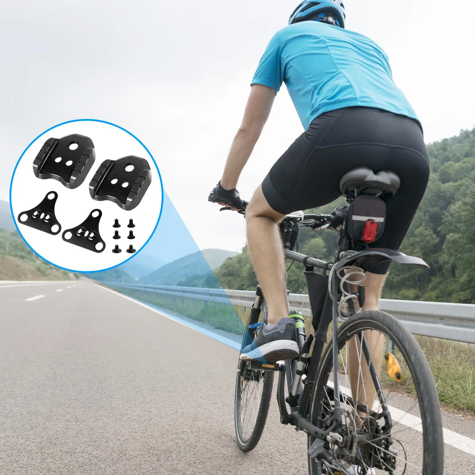 

Cycling Shoes Converter Metal Shoe Cleats Converting Adapters Road Bike Pedal Converter For Men Women Outdoor Activities