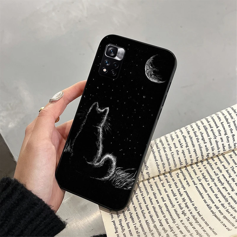 Capa de telefone bonito do gato do amor, Shell para Xiaomi Redmi Note 13 12 Pro 11S 11 10 Pro 10 S 12S e Redmi 10