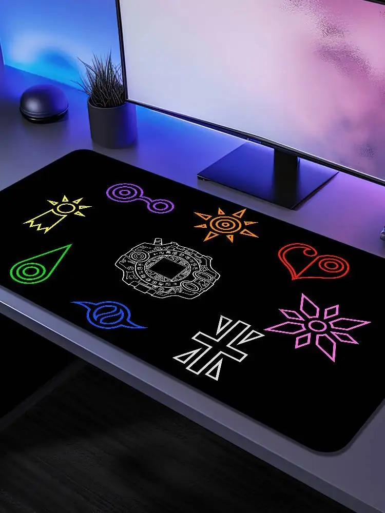 Cute Digimon Adventure Thickened Mouse Pad Oversized Gaming Keyboard Notebook Table Mat