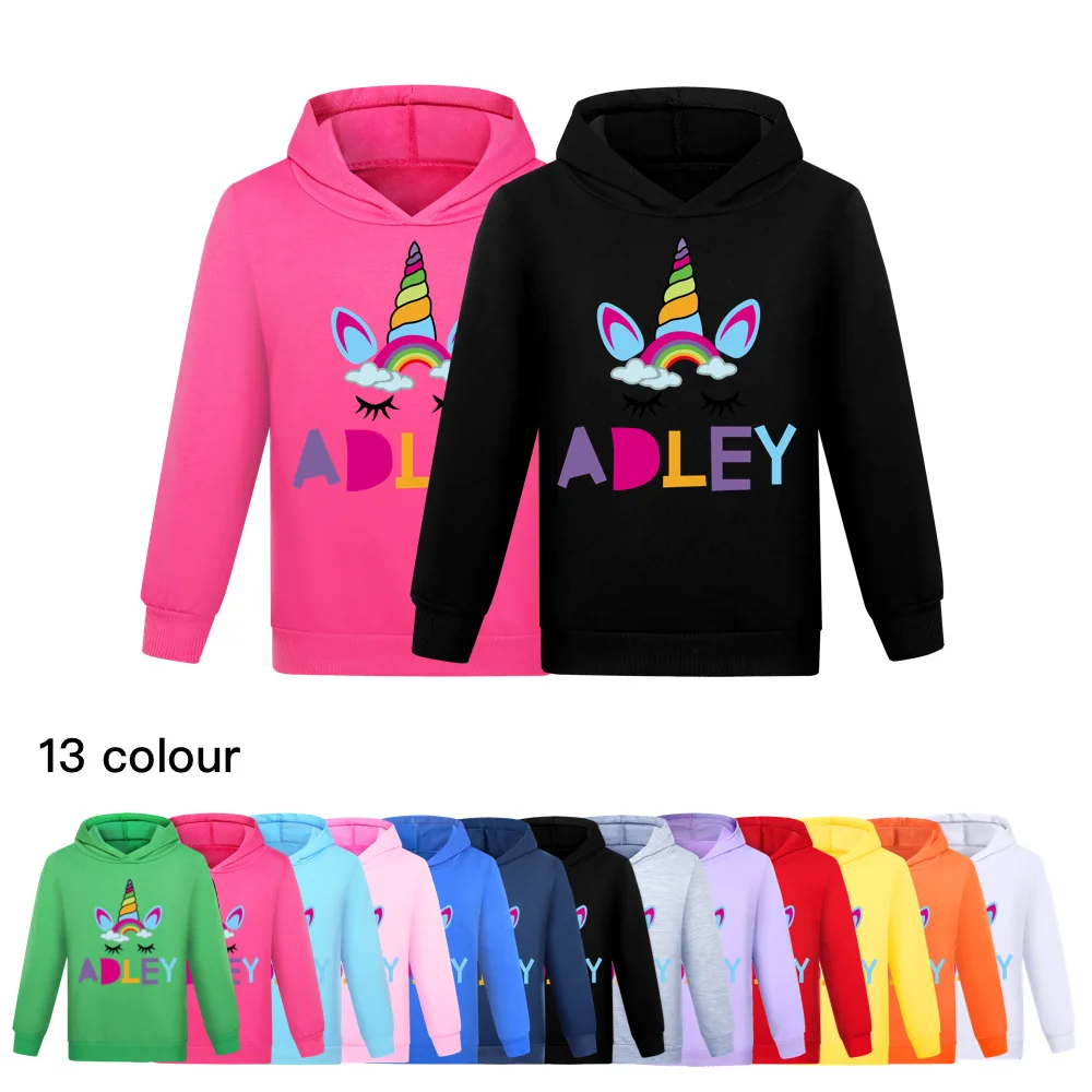 

Fashion A for Adley Hoodie Kids Cartoon Hoodies Children Long Sleeve Coats Toddler Girls Cute Clothes Boys Pullovers Sweatshirts