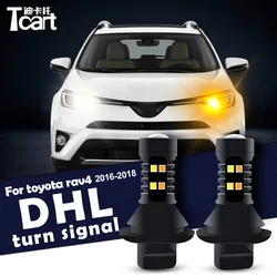 Car Accessories For toyota Rav 4 Rav4 Daytime Running Light Turn Signal Led drl  2016 2017 2018