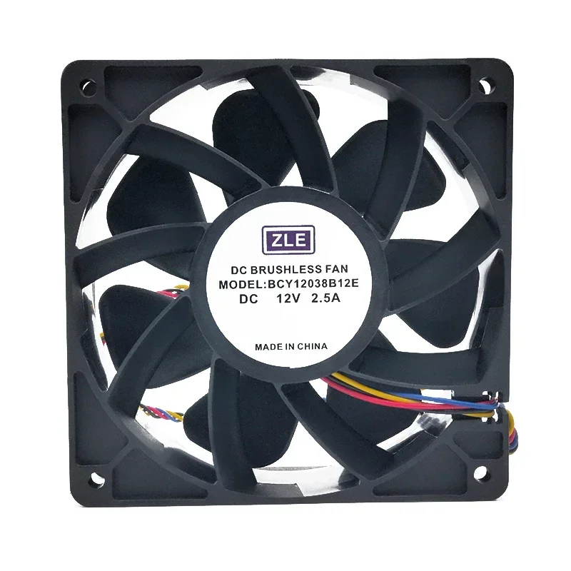 120*120*38MM ZLE BCY12038B12E 12038 12cm violent 12v 2.5A12V large air volume cooling fan