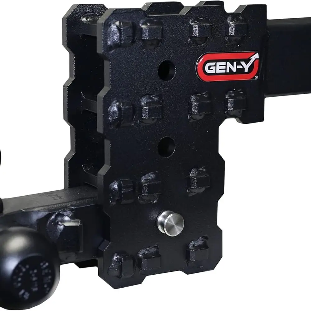 

Adjustable 2.5 Tow Hitch with 5 Drop, 16,000 LB Towing, 1,600 LB Tongue Weight, Black