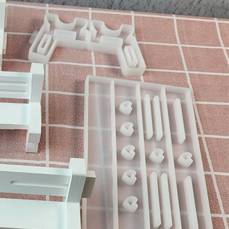 قالب سيليكون لديكور المنزل ، أرجل مقعد الكرسي ، الجبس ، جبس مقاعد البدلاء على شكل قلب ، قوالب صب مقاعد الحديقة ، مصنوعة يدويًا