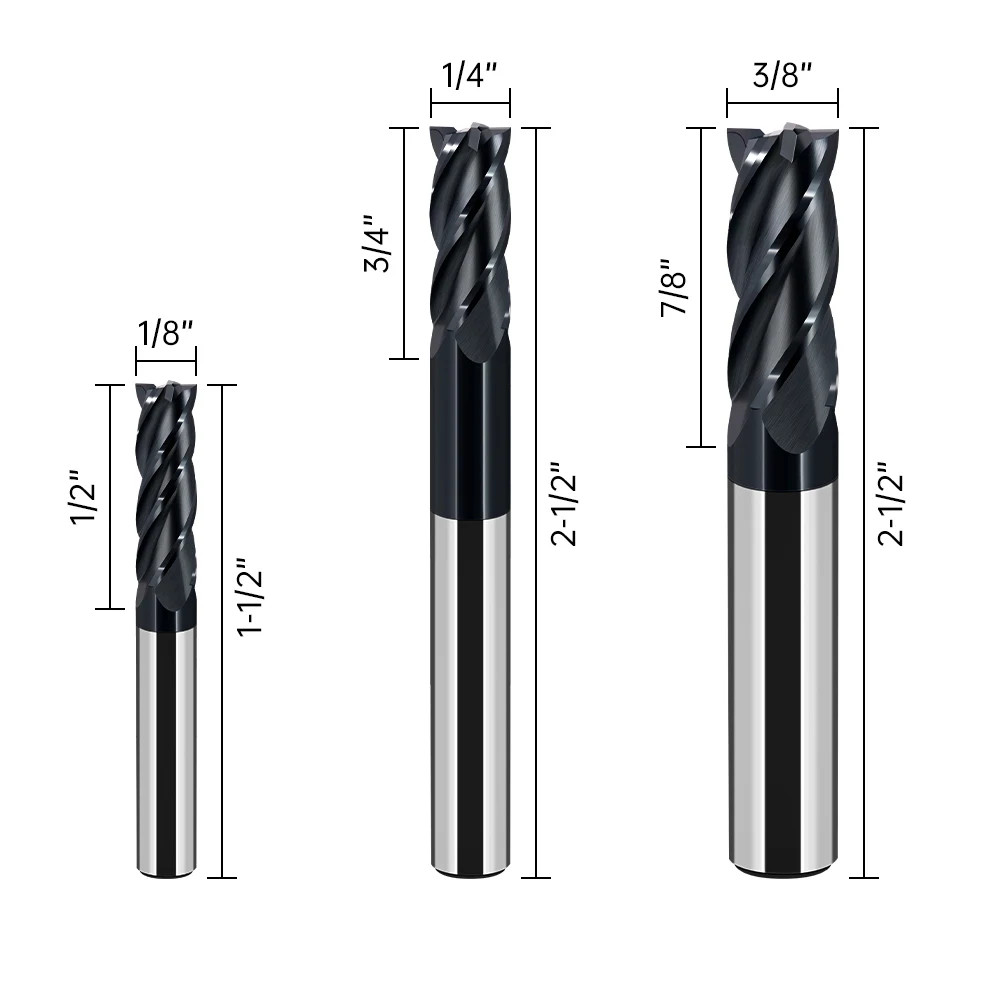 Imagem -04 - Carbide Fresadora Flauta Tungstênio End Mill Máquina Cnc Ferramentas de Corte 8x7 8x2 8x7 8x2 Hrc45