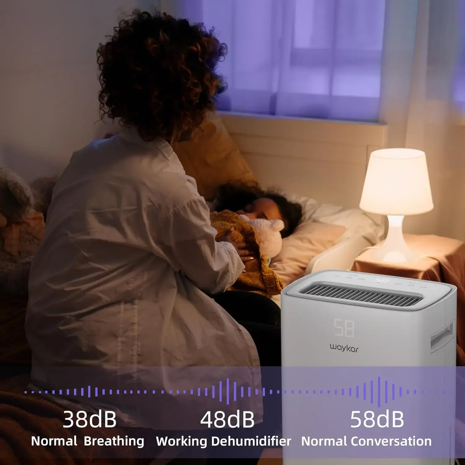 50 Pints Dehumidifier for Home, 4500 Sq. Ft Dehumidifiers for Basement with Drain Hose, Auto-Defrost and Dry Clothes Function, I