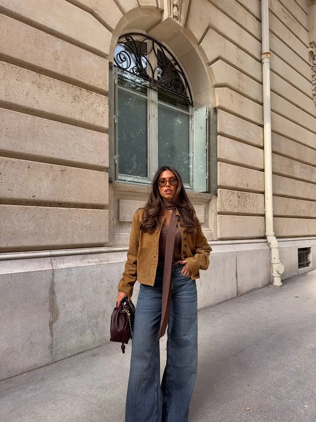 سترة نسائية أنيقة من جلد الغزال ذات طية صدر السترة موضة سادة بأكمام طويلة وجيب واحد الصدر ملابس خارجية قصيرة فضفاضة للسيدات سترة شارع يومية